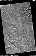Possible inverted stream section, as seen by HiRISE under HiWish program