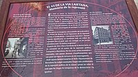 Panneau historique pour la mémoire historique, commissariat de la Via Laietana, à Barcelone.