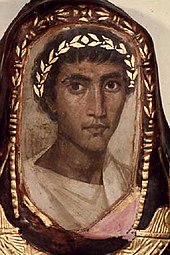 Salle 62 - Détail du cas de la momie d'Artémidore le Jeune, un Grec qui s'était installé à Thèbes, en Égypte, à l'époque romaine, 100-200 ap. J.-C.