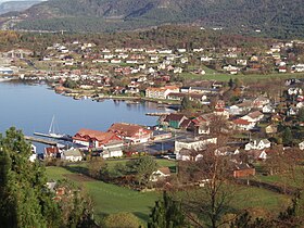 Vue du village de Fitjar