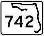 State Road 742 marker