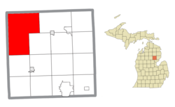 Location within Ogemaw County