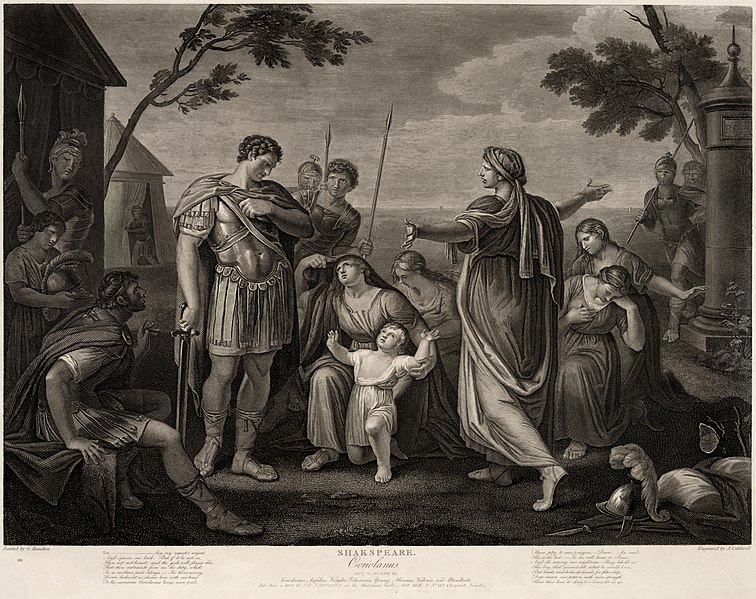 Volumnia pleads with Coriolanus