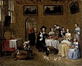 پرترهٔ یک خانوادهٔ متمول بین ۱۶۶۵ تا ۱۶۷۰ م. اثر گیلیس ون تیلبورگ موزه هنرهای زیبای بوداپست