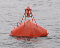 Bell buoy in the Kiel Fjord off Laboe