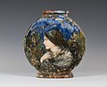 Haviland & Co. Limoges Céramique Impressioniste Barbotine French pottery vase. c. 1880. Private collection.