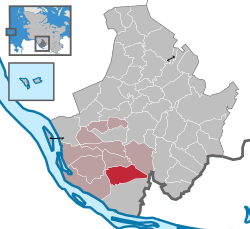 Elhelyezkedése Schleswig-Holstein térképén