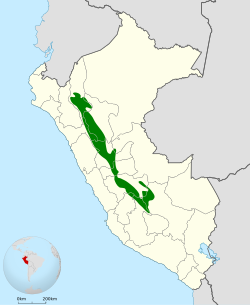 Distribución geográfica de la tangara de Reinhardt.