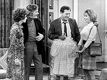 When Oscar introduces Felix's ex-wife, Gloria, to his girlfriend, Nancy, and her brother, Ray, trouble erupts when Gloria starts dating Ray. Jack Klugman Odd Couple scene 1971.JPG