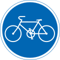 自転車専用。（普通自転車以外の車(軽車両を含む)及び歩行者の通行禁止。）