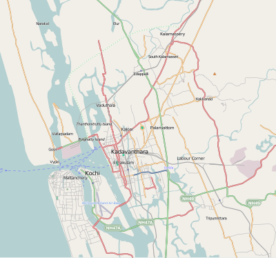 Location map India Kochi