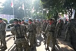 Kostrad soldiers with their distinctive camouflage-pattern uniform Kostrad soldiers.jpg