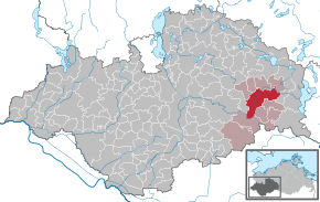 Poziția localității Lübz