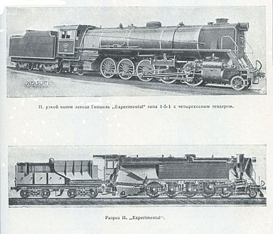 Cutaway diagram of a Class 18 2-10-2 locomotive