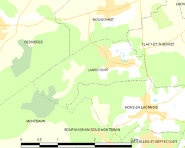 Mapa obce Laniscourt