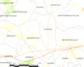 Mapa obce Glanville