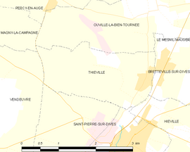 Mapa obce Thiéville