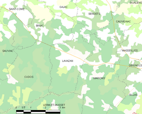 Poziția localității Lavazan