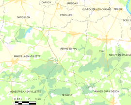 Mapa obce Vienne-en-Val