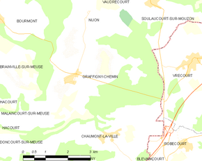 Poziția localității Graffigny-Chemin