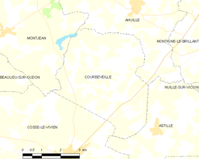 Poziția localității Courbeveille