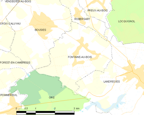 Poziția localității Fontaine-au-Bois