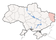 Луганская область на карте Украины