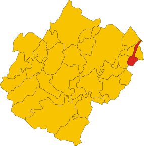 Poziția localității Savignano sul Rubicone