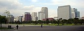 Marunouchi office district seen from Imperial Palace Square