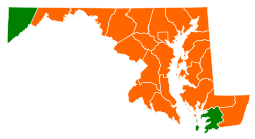 Maryland Republican Presidential Primary Election Results by County, 2012.svg