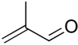 Skeletal formula of methacrolein