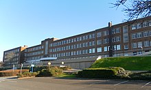 Mithras House, built in 1939 as an administrative and design office for the Allen West electrical engineering company Mithras House (University of Brighton), Lewes Road, Brighton (December 2012) (2).JPG