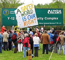 April 2011 OREPA rally at the Y-12 nuclear weapons plant entrance Orepa-2011-y12-rally-tn3.jpg