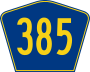 Highway 385 marker