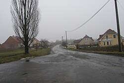 Crossroads in the centre of Pamětice