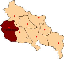 Gmina Pawonków na mapě
