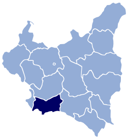 Краковское воеводство на карте