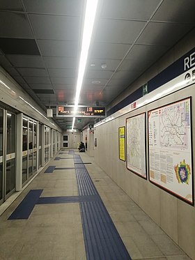 Quai de la station Repetti en février 2023.