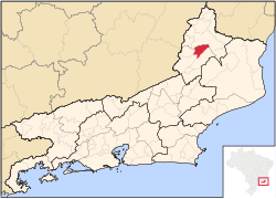 Location of São José de Ubá in the state of Rio de Janeiro