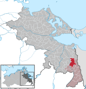 Poziția Rothenklempenow pe harta districtului Vorpommern-Greifswald