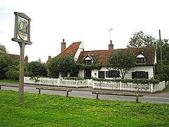 Roydon, The Church House and the village sign - geograph.org.uk - 268690.jpg