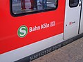 S-Bahn Köln logó egy motorvonat oldalán