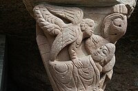 Kapitell des Kreuzgangs: Der Engel erscheint Joseph im Traum