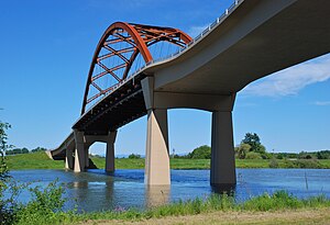 Sauvie Island Bridge (second) from shoreline.jpg