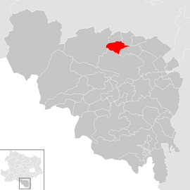 Poloha obce Schrattenbach v okrese Neunkirchen (klikacia mapa)