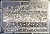 Sidewalk plaque for Ruth Asawa's San Francisco Fountain.