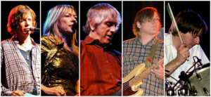 Final lineup of the band before their 2011 breakup; from left to right: Thurston Moore, Kim Gordon, Lee Ranaldo, Mark Ibold, Steve Shelley