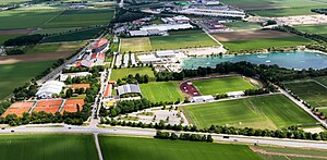 Der Sportpark Aschheim aus der Luft