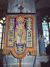 Labarum of St. Corentin of Quimper, in the parish church of Locronan, Brittany.