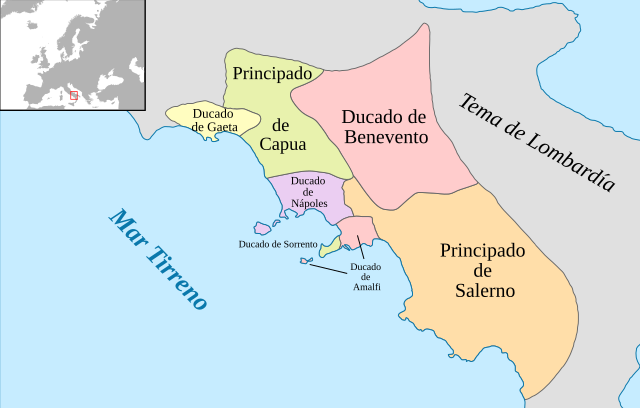 Description de l'image Stati presenti in Campania intorno all'anno 1000-es.svg.